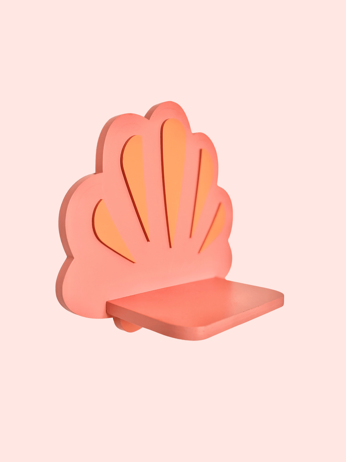 Estantería de Concha Rosa Coral | Repisa de Pared decorativa Dopamine Decor - Estantería
