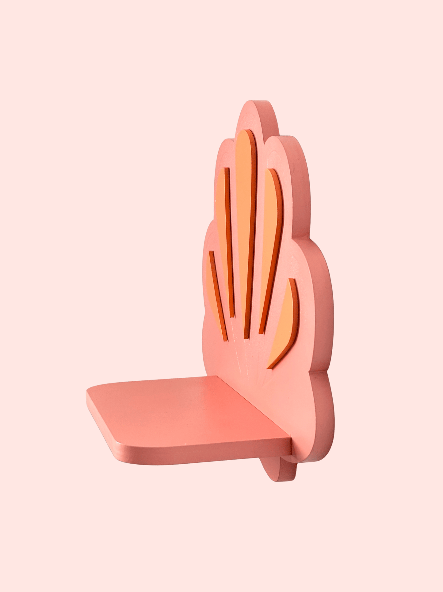 Estantería de Concha Rosa Coral | Repisa de Pared decorativa Dopamine Decor - Estantería