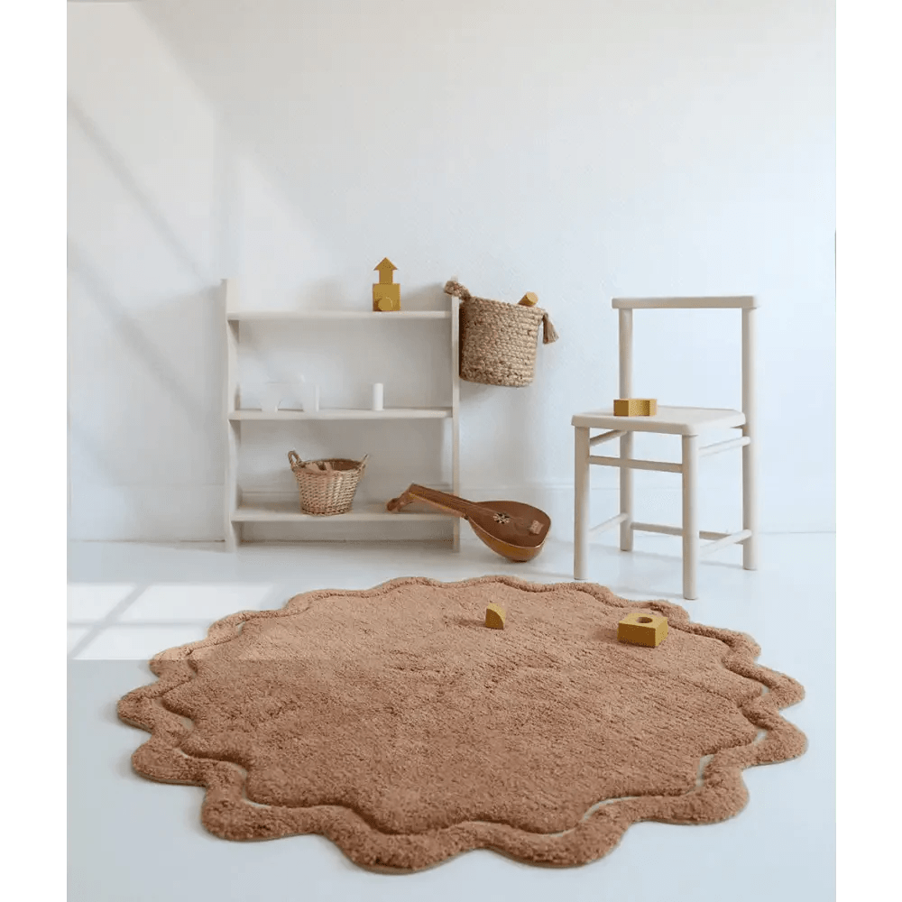 Alfombra 110 cm SWEET APRIL TOFFEE Algodón Lavable en lavadora - Alfombra
