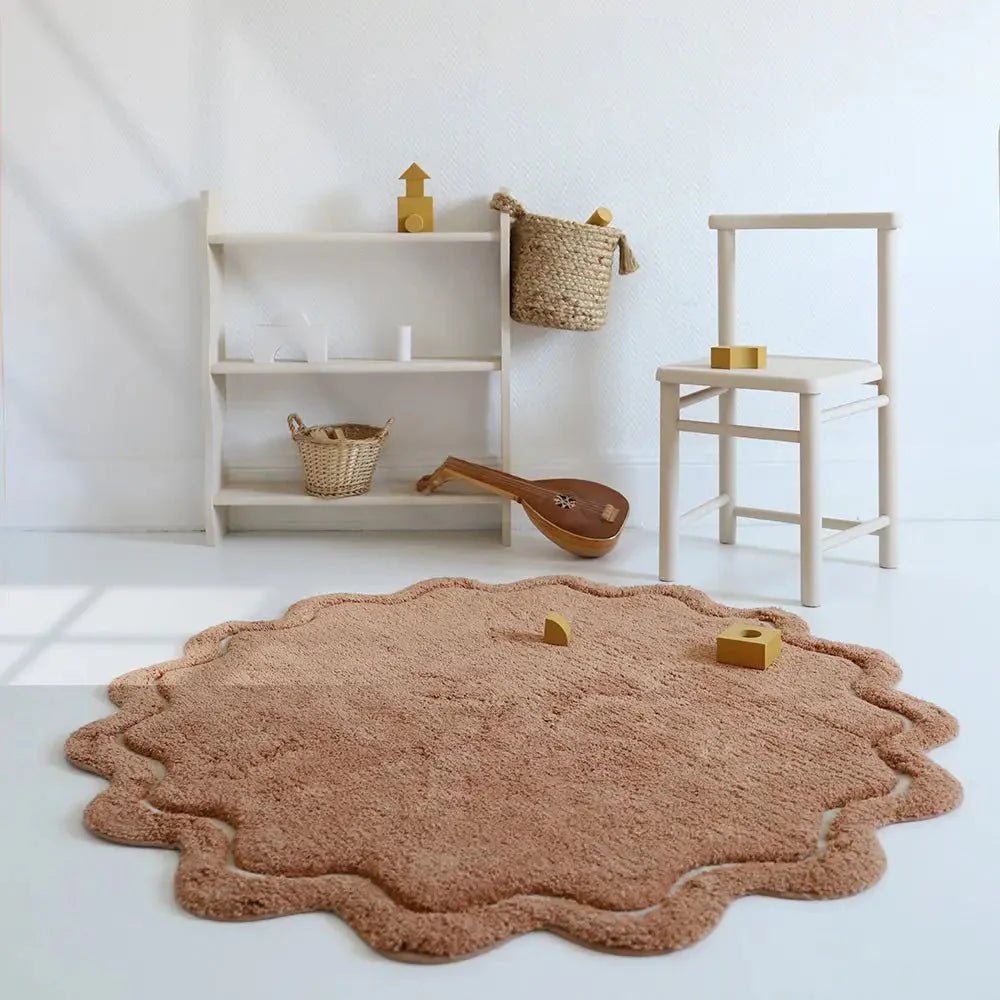 Alfombra 110 cm SWEET APRIL TOFFEE Algodón Lavable en lavadora - Alfombra