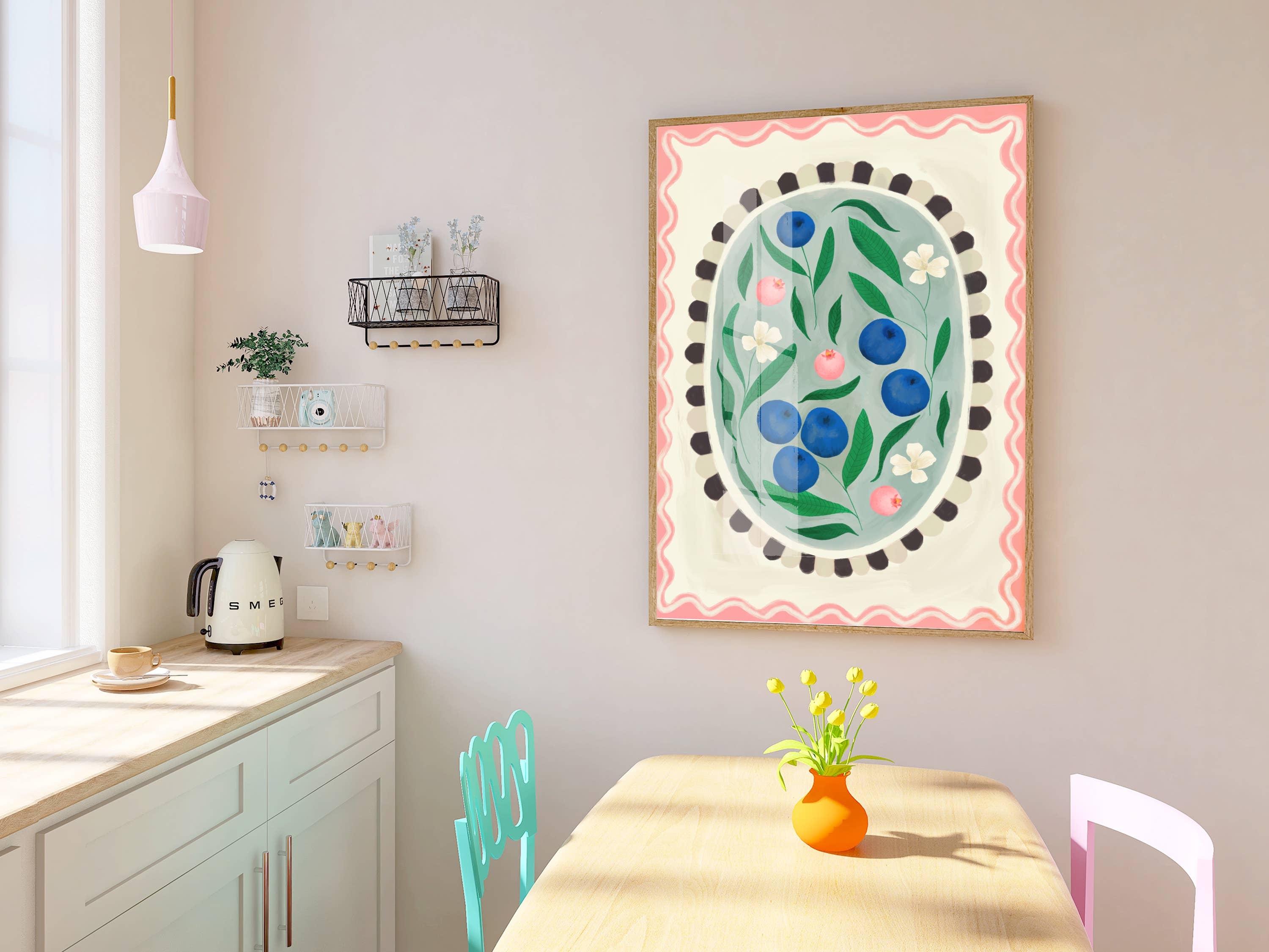 Arándanos, arte de frutas: A3