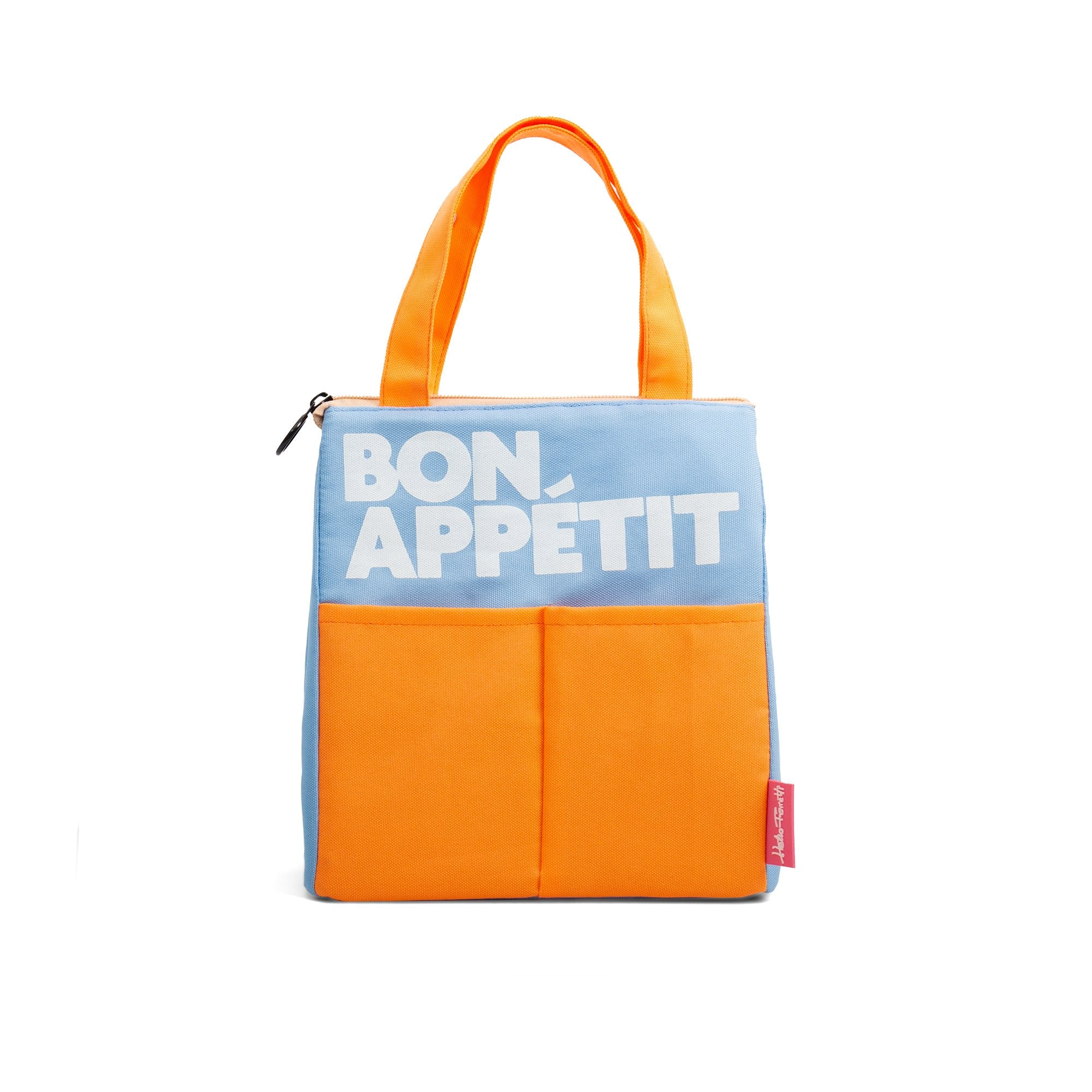 Bolsa de Almuerzo Isotérmica BON APPÉTIT azul y naranja
