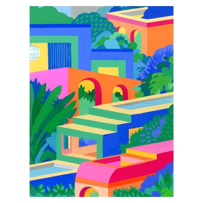 Casas Coloridas (marco incluido)-Dopamine Concept Store