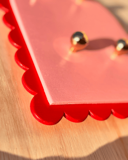 Colgador Llaves y Joyas en Madera - Diseño Colorido y Retro en Forma de Puerta con pétalos - Dopamine Concept Store