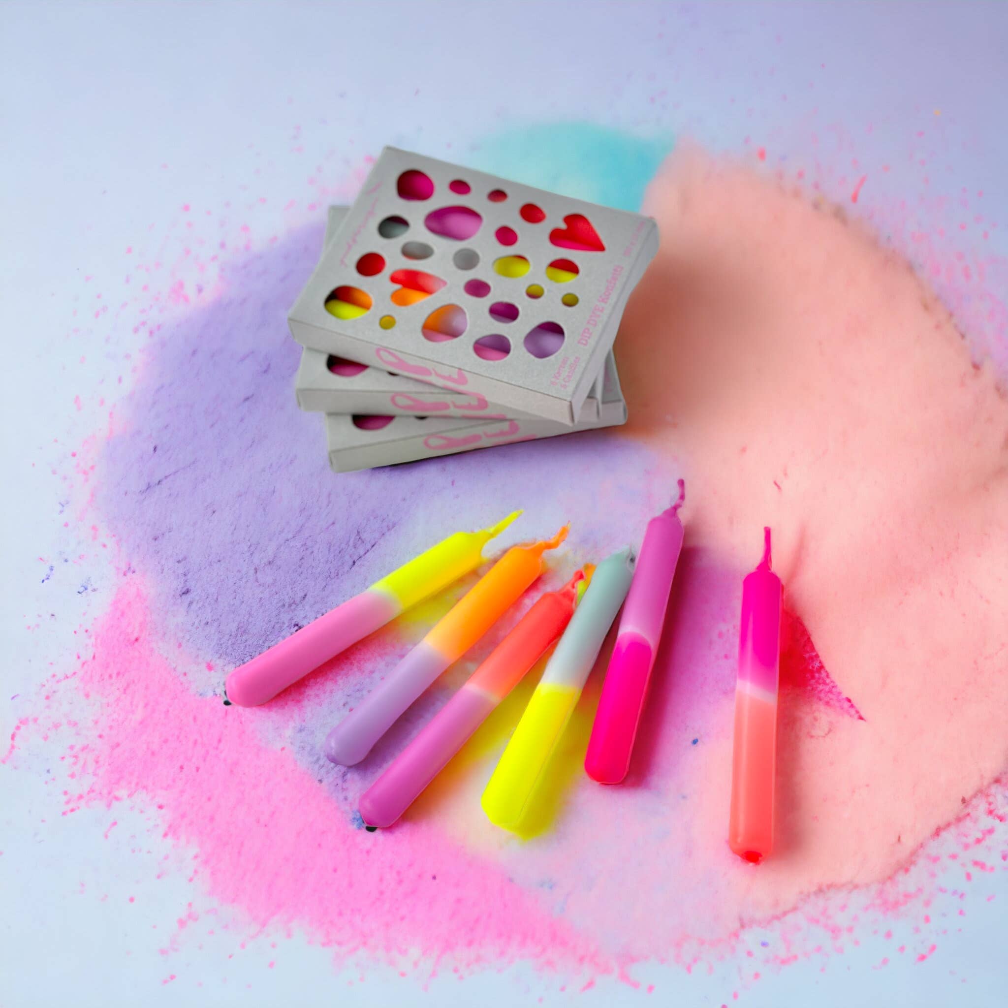 Dip Dye Konfetti: velas de cumpleaños-Dopamine Concept Store