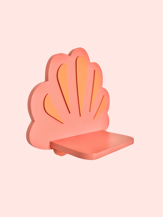 Estantería de Concha Rosa Coral | Repisa de Pared decorativa Dopamine Decor - Estantería