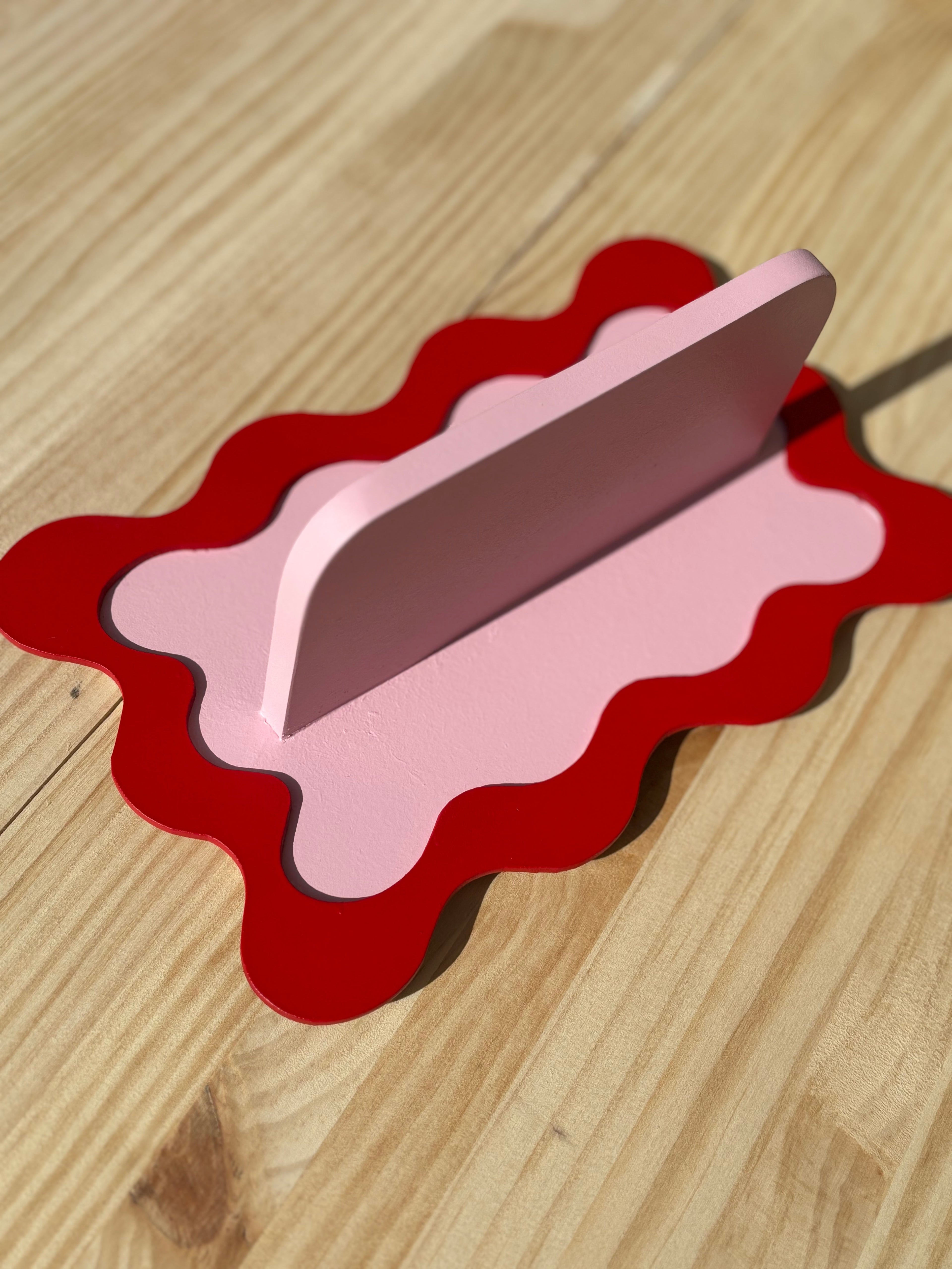 Estantería Wavy: Rojo y Rosa