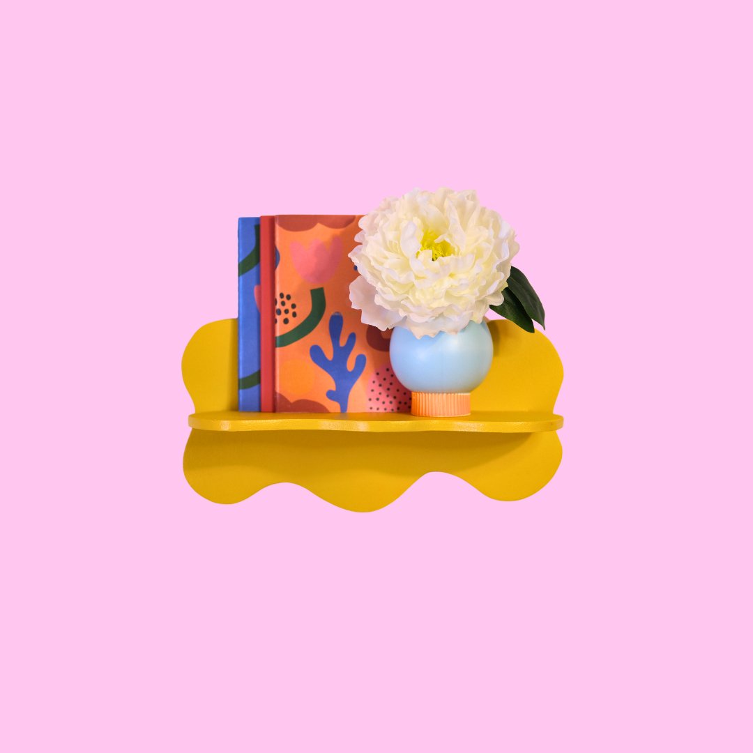 Estantería Ondas: Amarillo