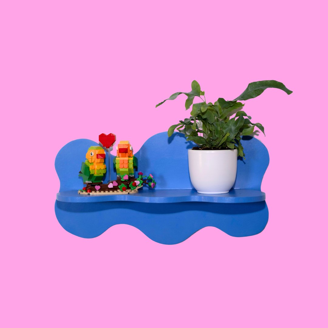 Estantería Ondas: Azul Indigo