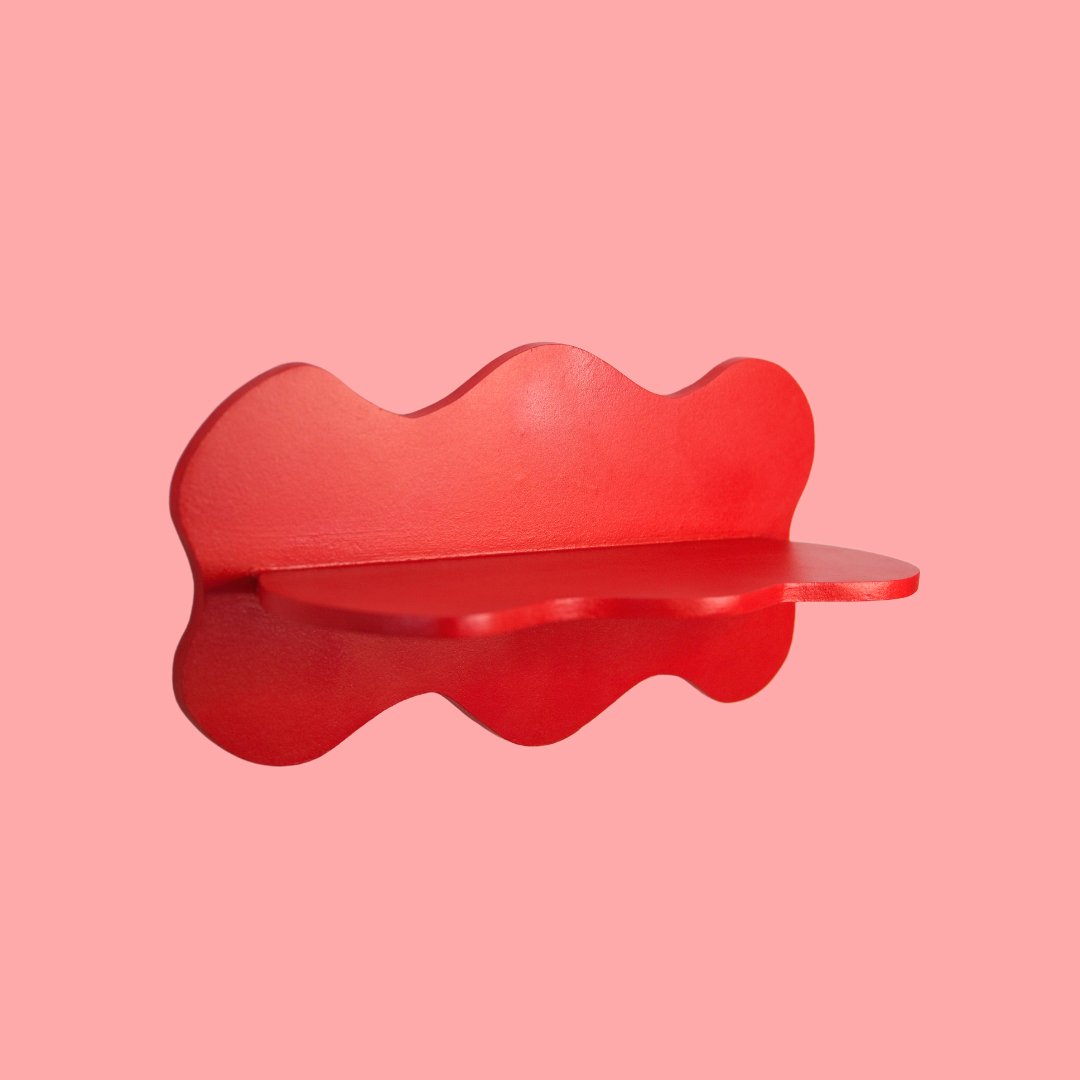 Estantería Ondas: Rojo