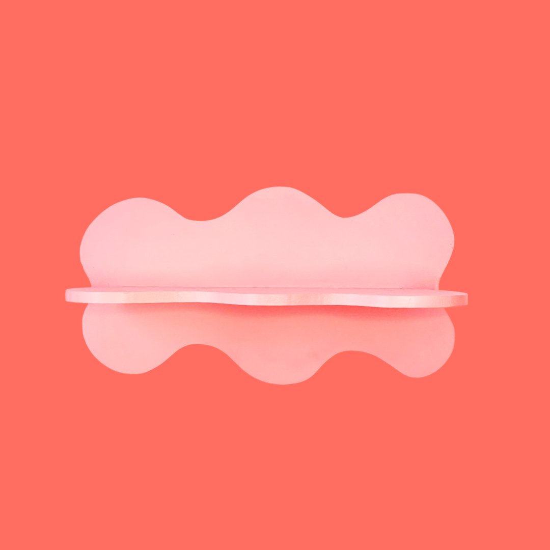 Estantería Ondas: Rosa Pastel