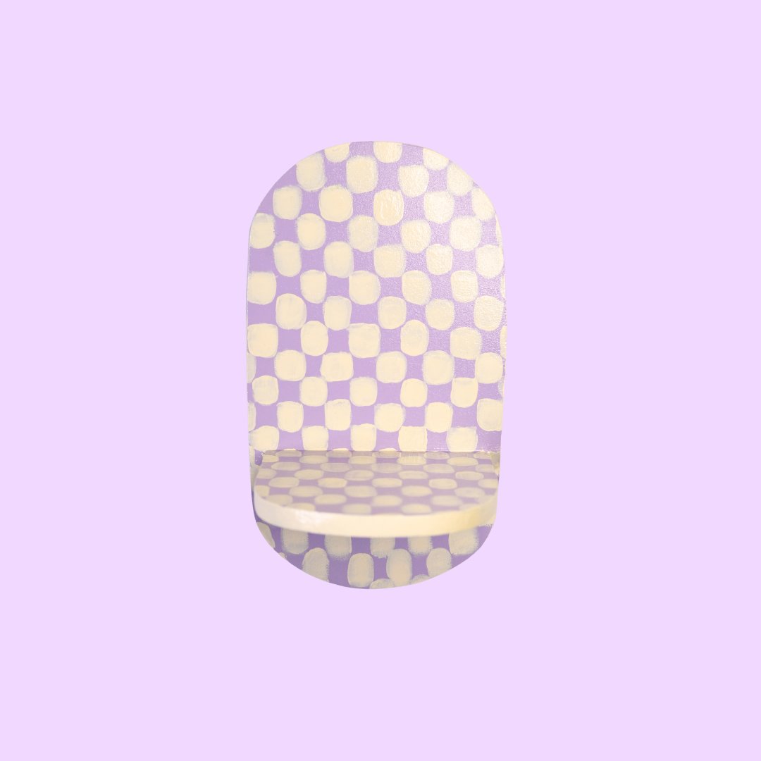 Estantería Oval Cuadros: Amarillo/Lila