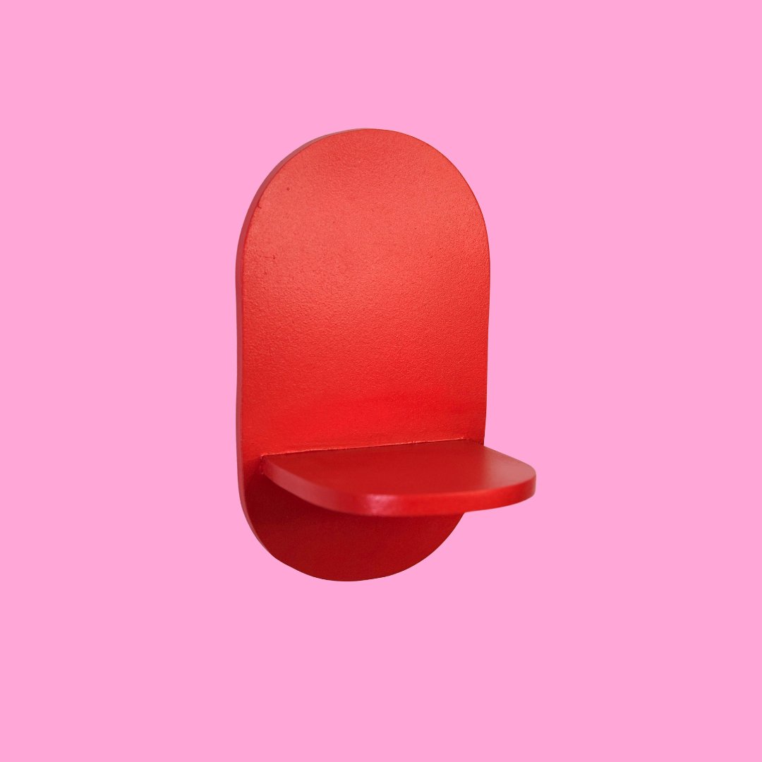 Estantería Oval: Rojo
