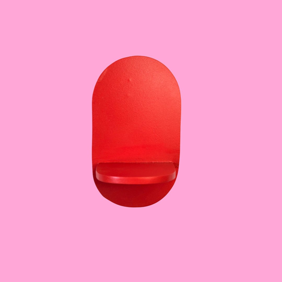 Estantería Oval: Rojo