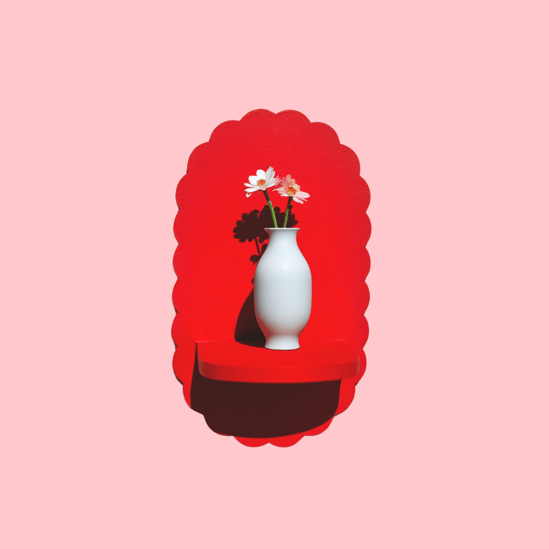 Estantería Pétalos Oval: Rojo - Estantería