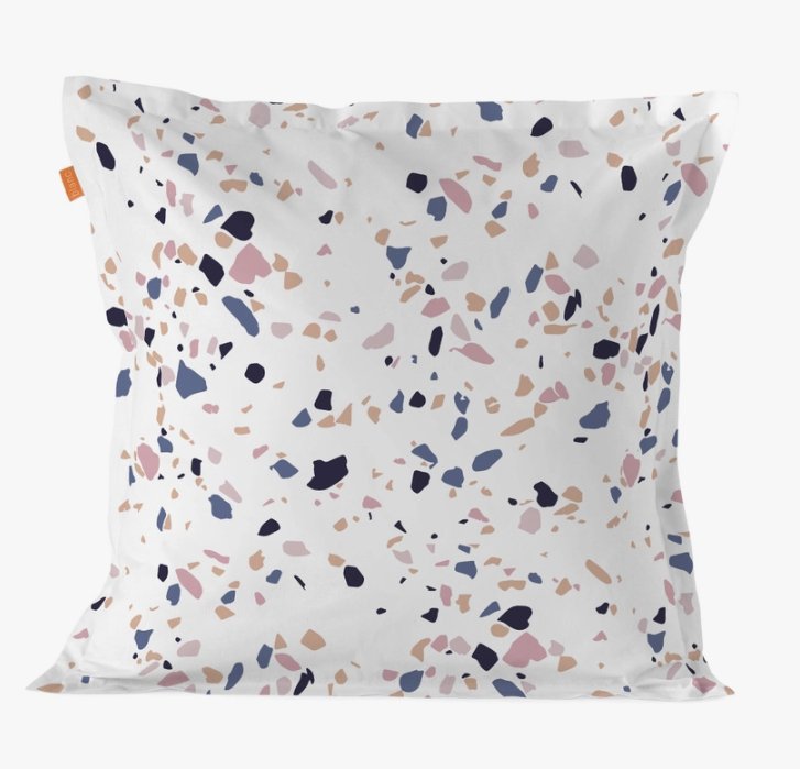Funda Almohada Terrazzo Blanco