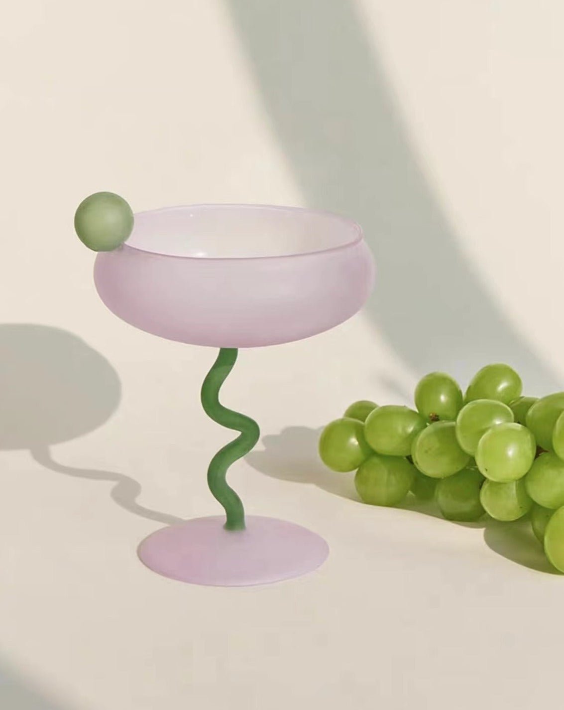 Jelly Bean Wine Glass - Whimsical Eclectic Dopamine Cocktail Coupe - Home Decor