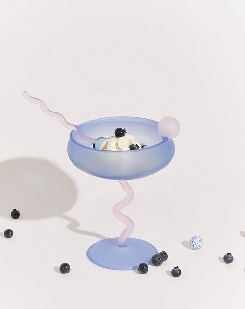 Jelly Bean Wine Glass - Whimsical Eclectic Dopamine Cocktail Coupe - Home Decor