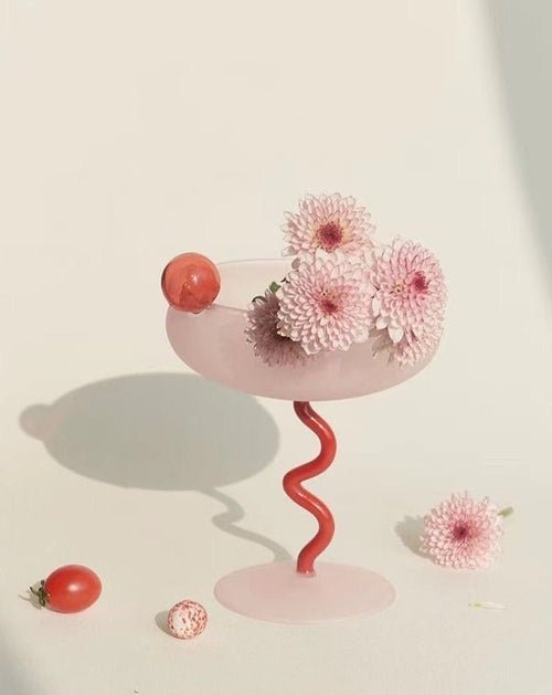 Jelly Bean Wine Glass - Whimsical Eclectic Dopamine Cocktail Coupe - Home Decor