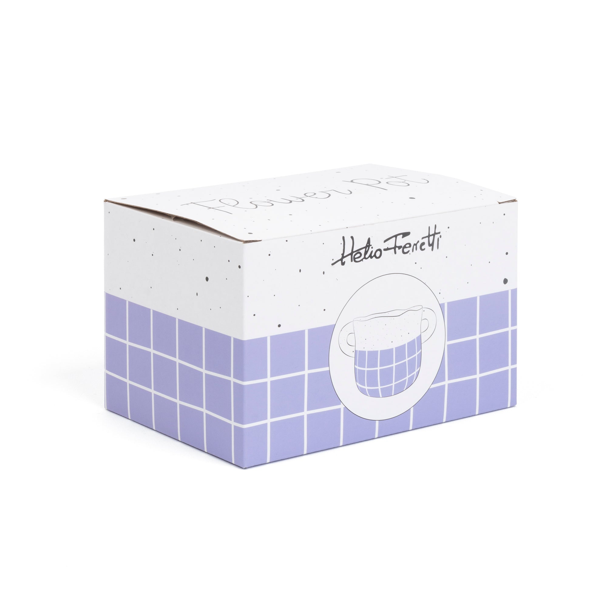 Maceta Cuadros Lila