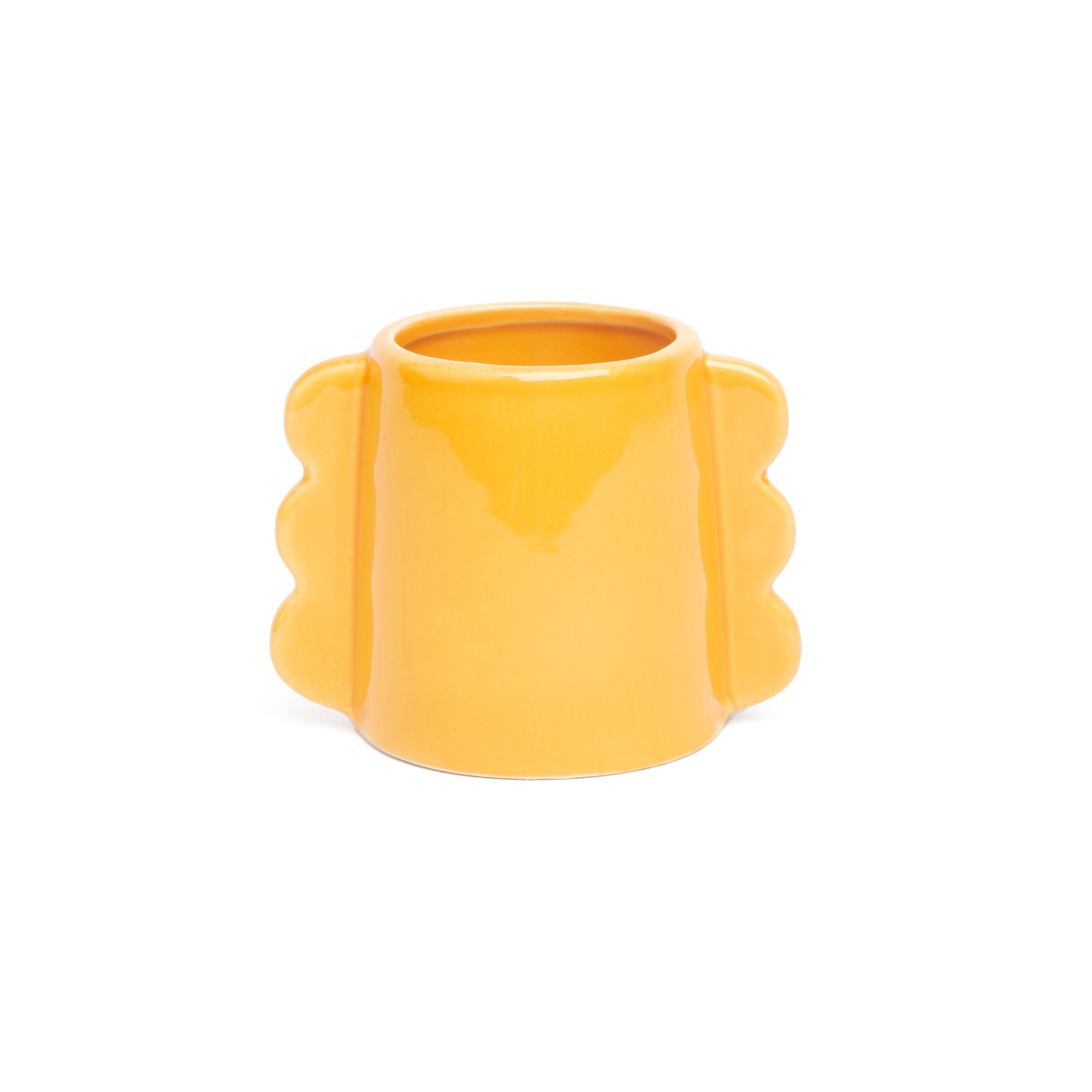 Maceta Pequeña Ondas: Naranja