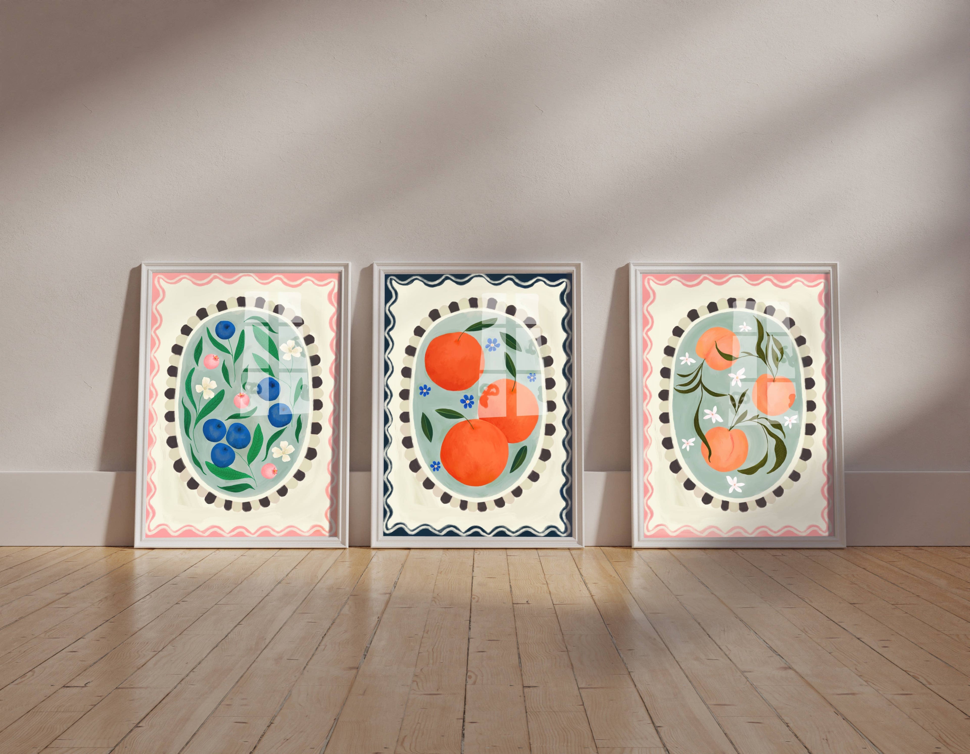 Melocotones, arte de frutas: A3