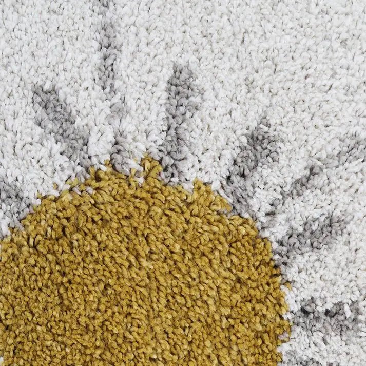 Alfombra BOHEMIAN DAISY ROND BEIGE