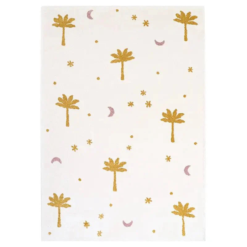 Alfombra petits palmiers LITTLE PALM MIEL
