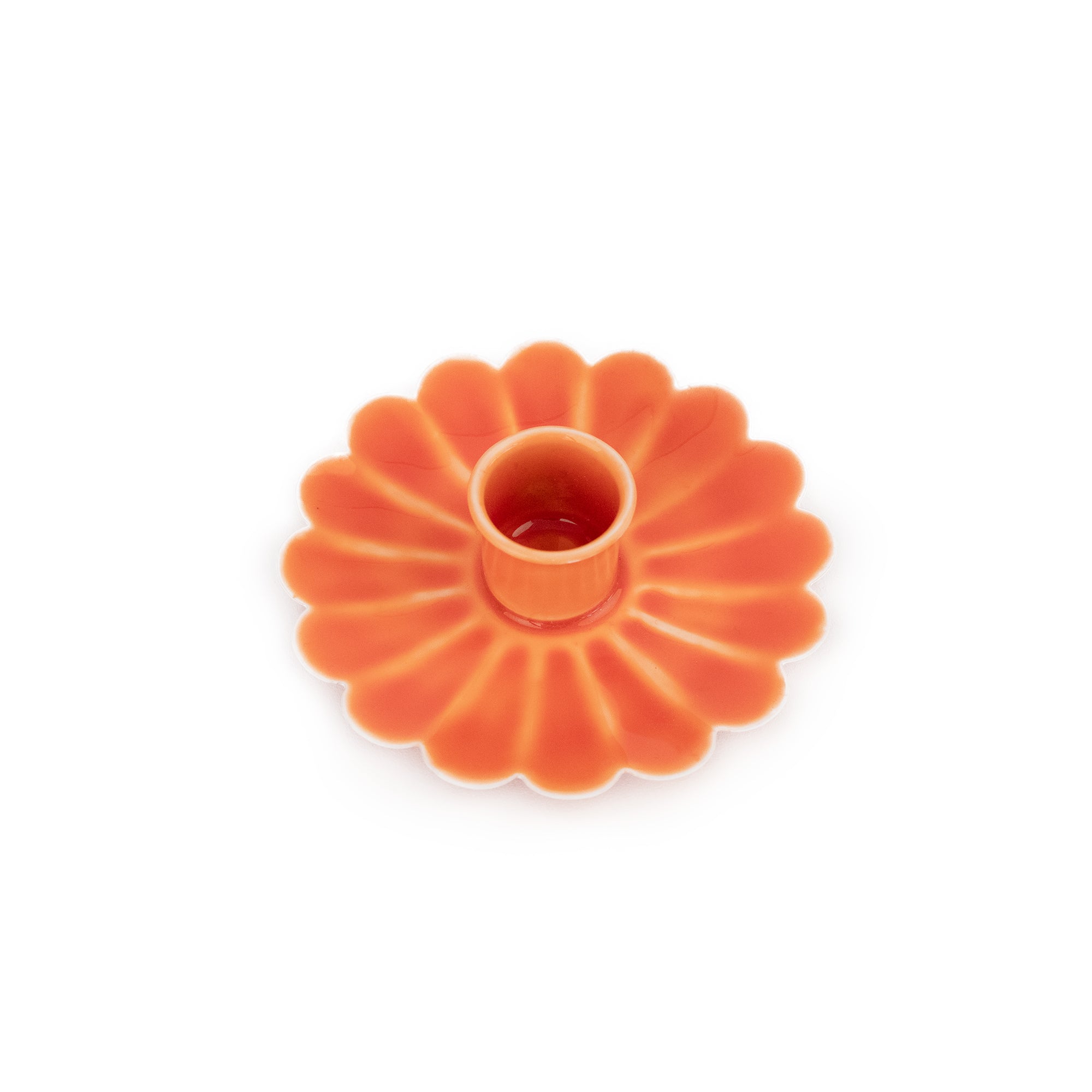 Portavelas Floral Naranja