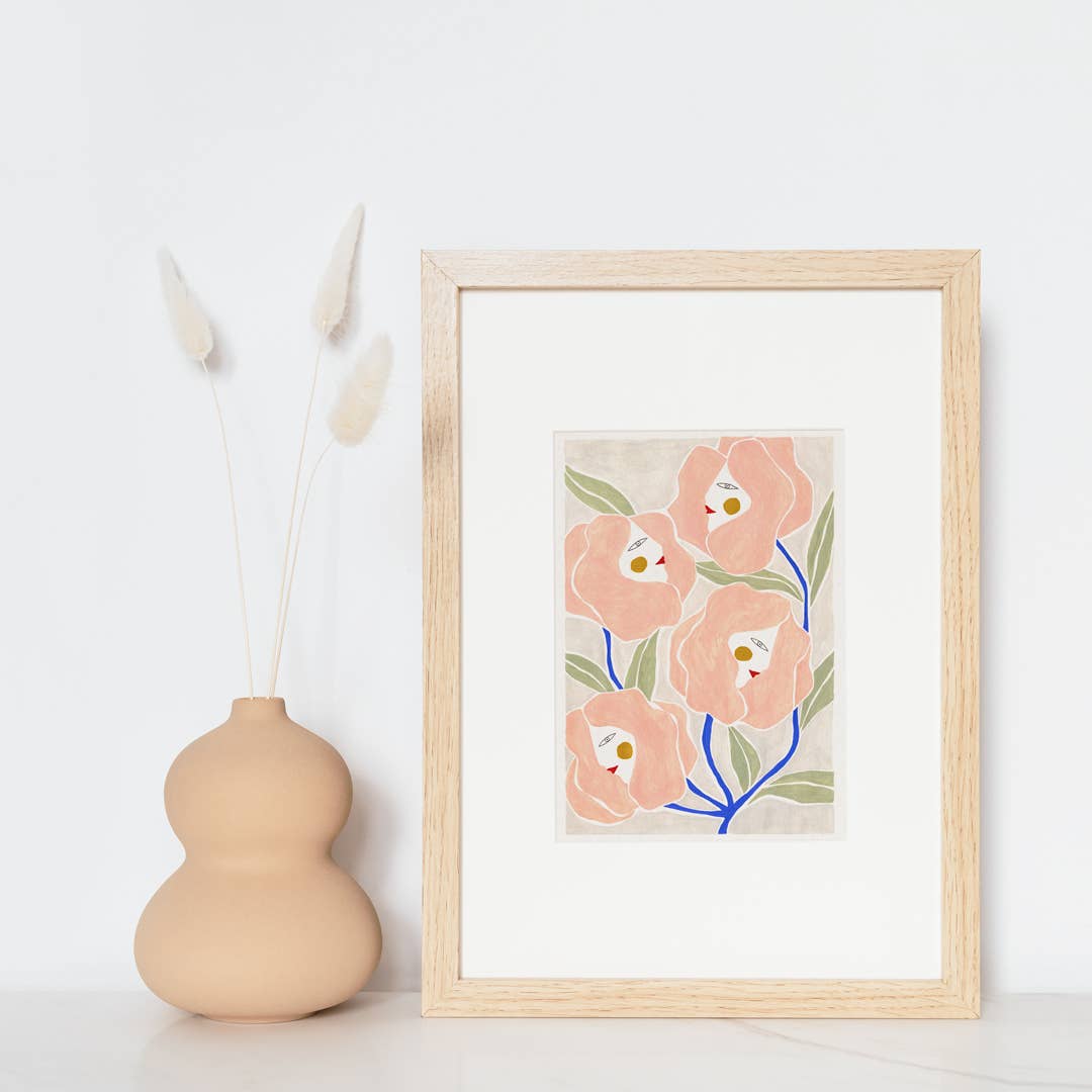 ROSES WOMEN Art Print: A4