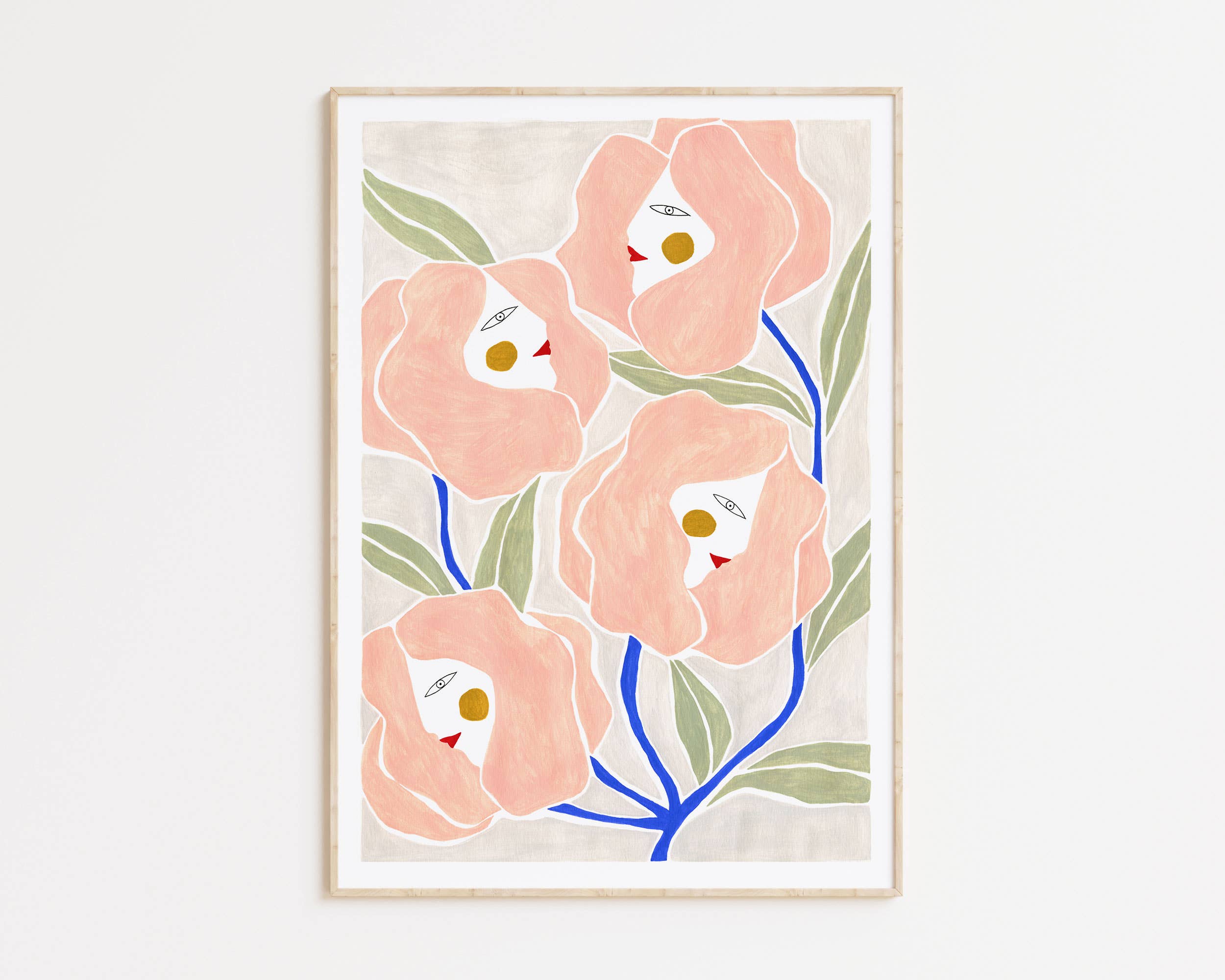 ROSES WOMEN Art Print: A4