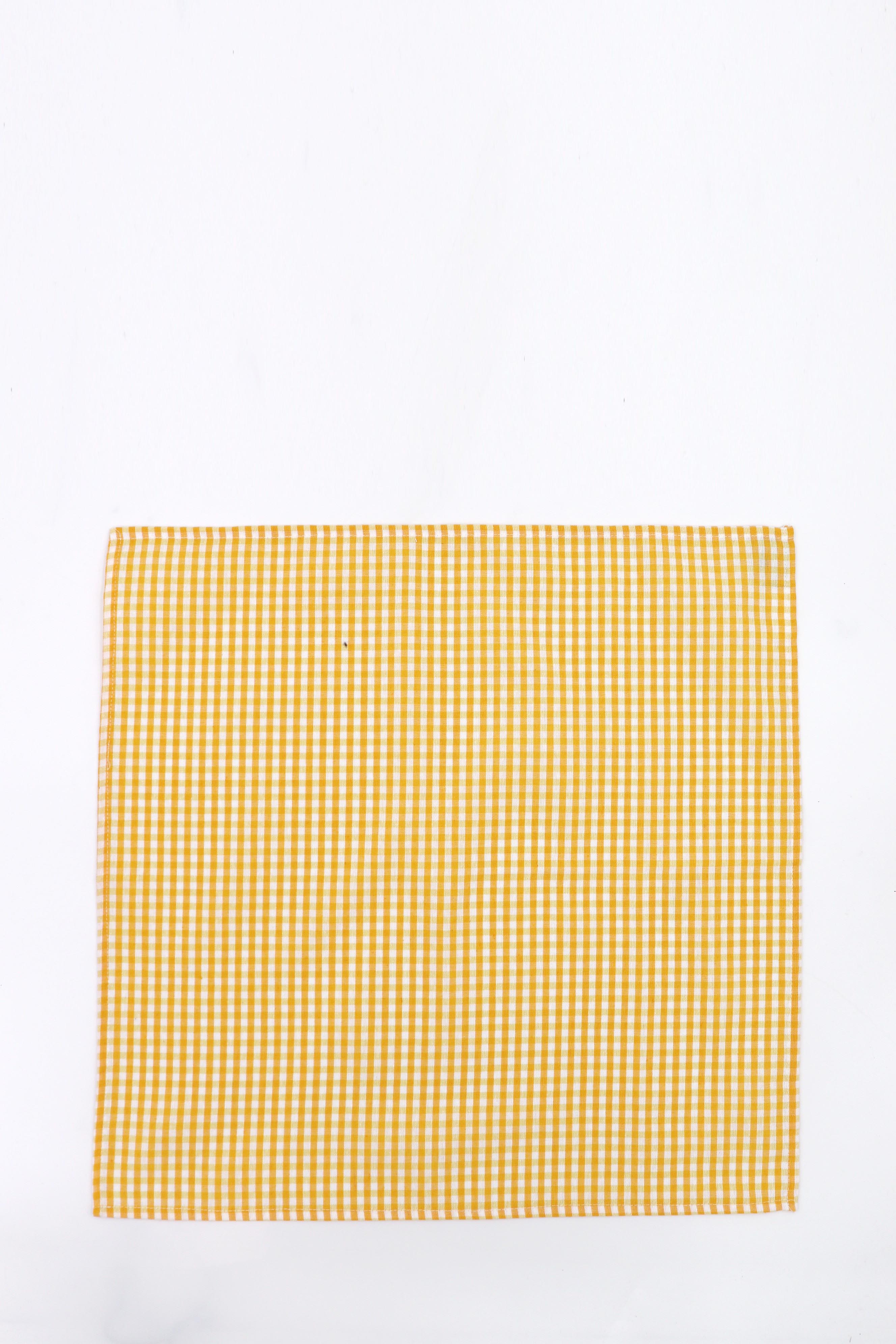 Servilleta vichy amarillo cuadro pequeño (pack de 2) - Servilleta