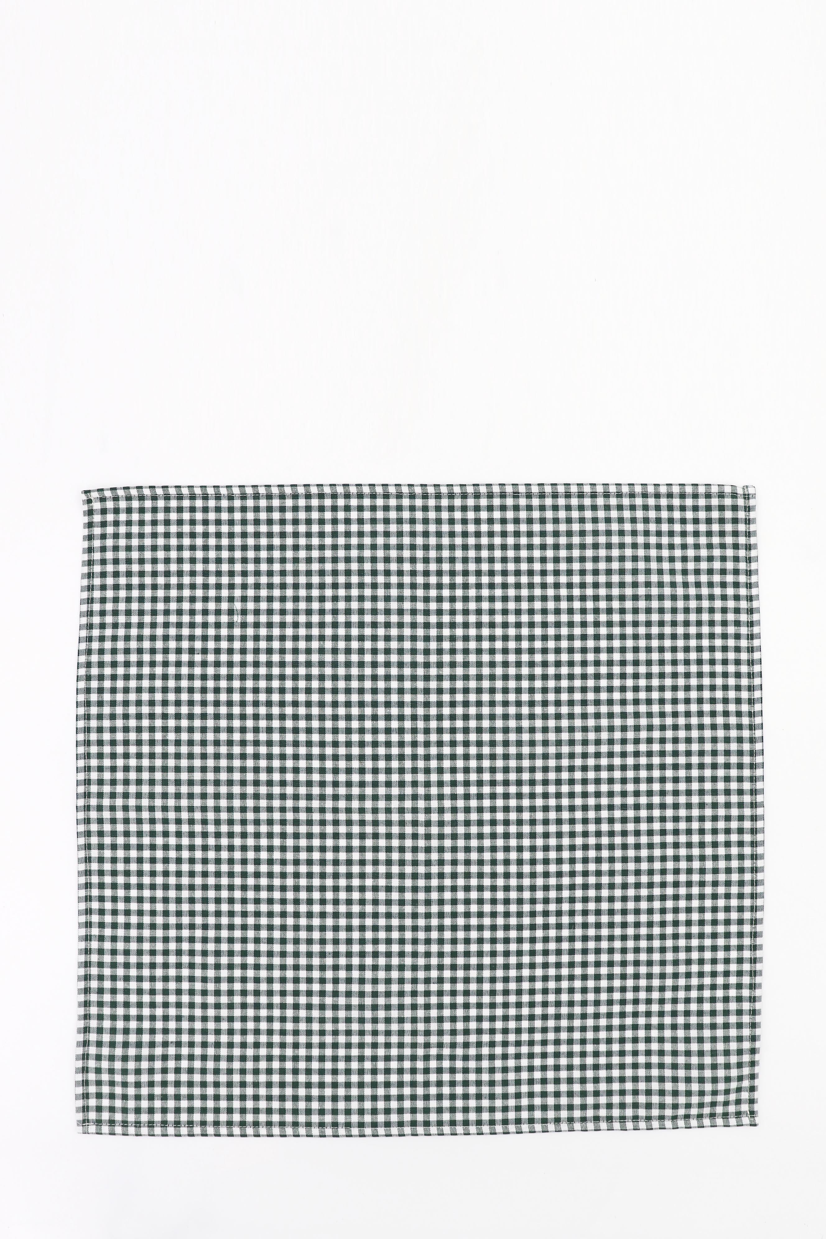 Servilleta vichy verde (pack de 2) - Servilleta