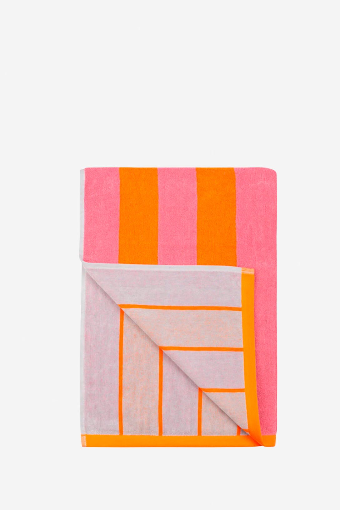 Toalla reversible rosa y naranja - Toallas de playa