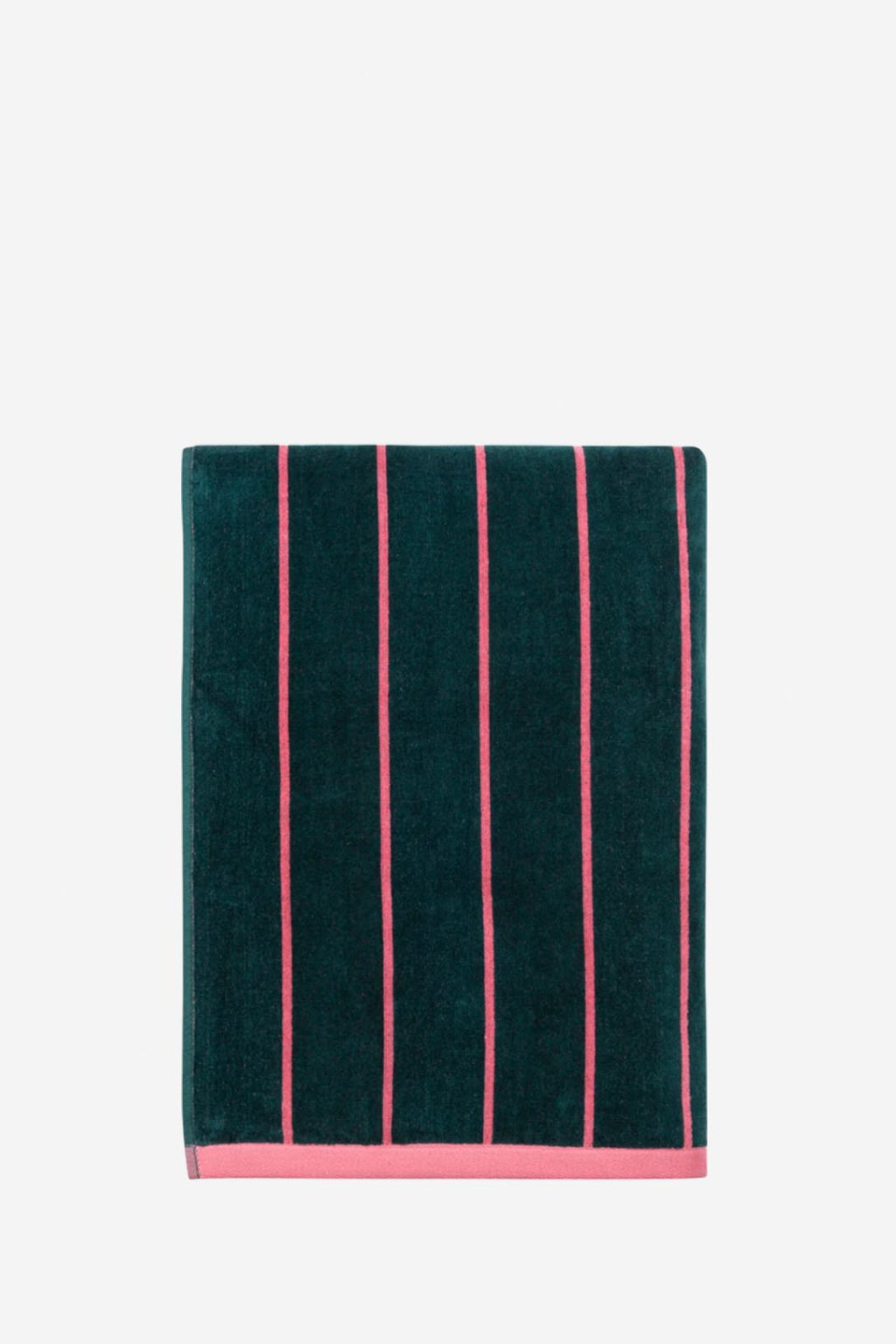 Toalla reversible verde y rosa - Toallas de playa