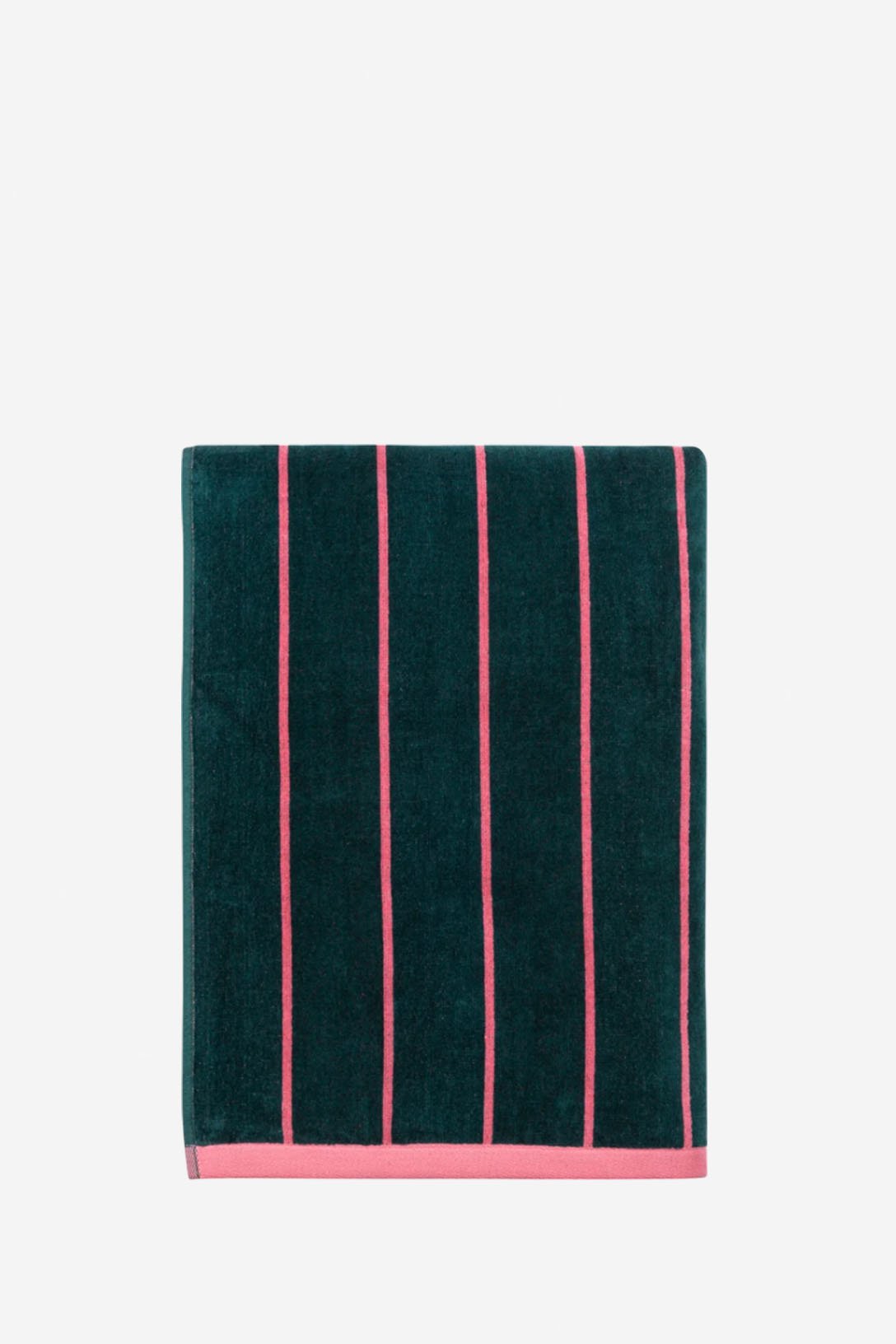 Toalla reversible verde y rosa - Toallas de playa