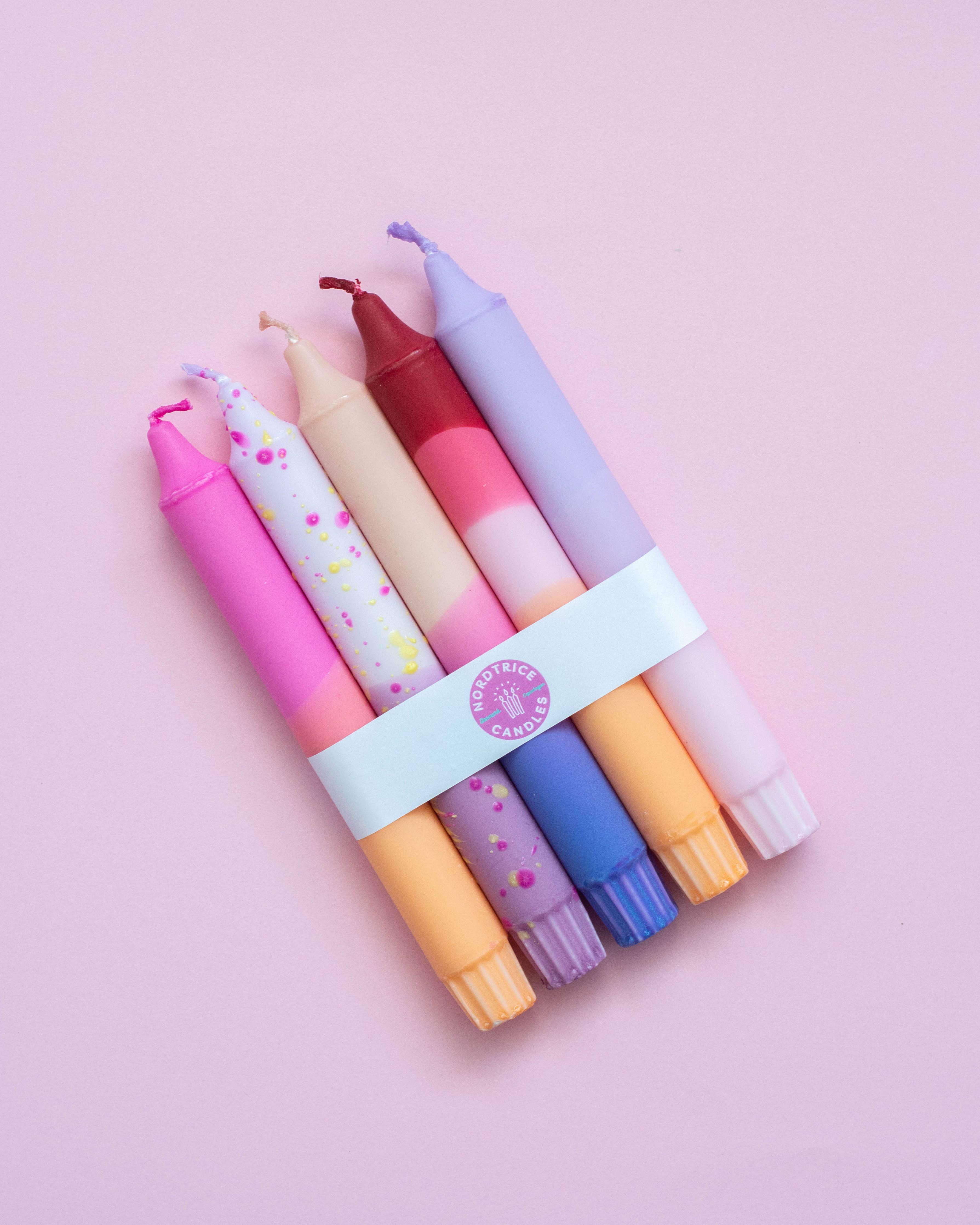 Velas Fiesta: Pack de 5