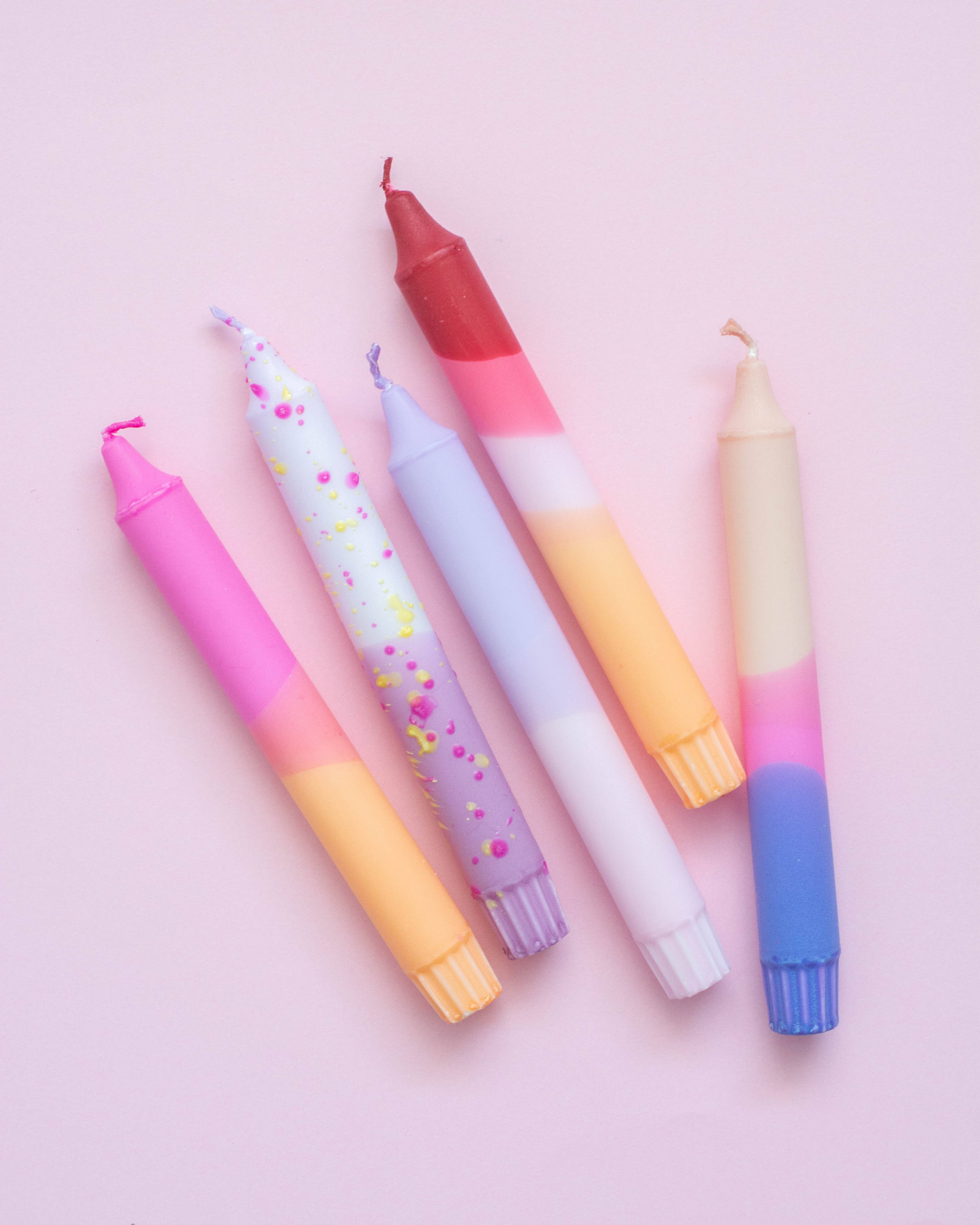 Velas Fiesta: Pack de 5