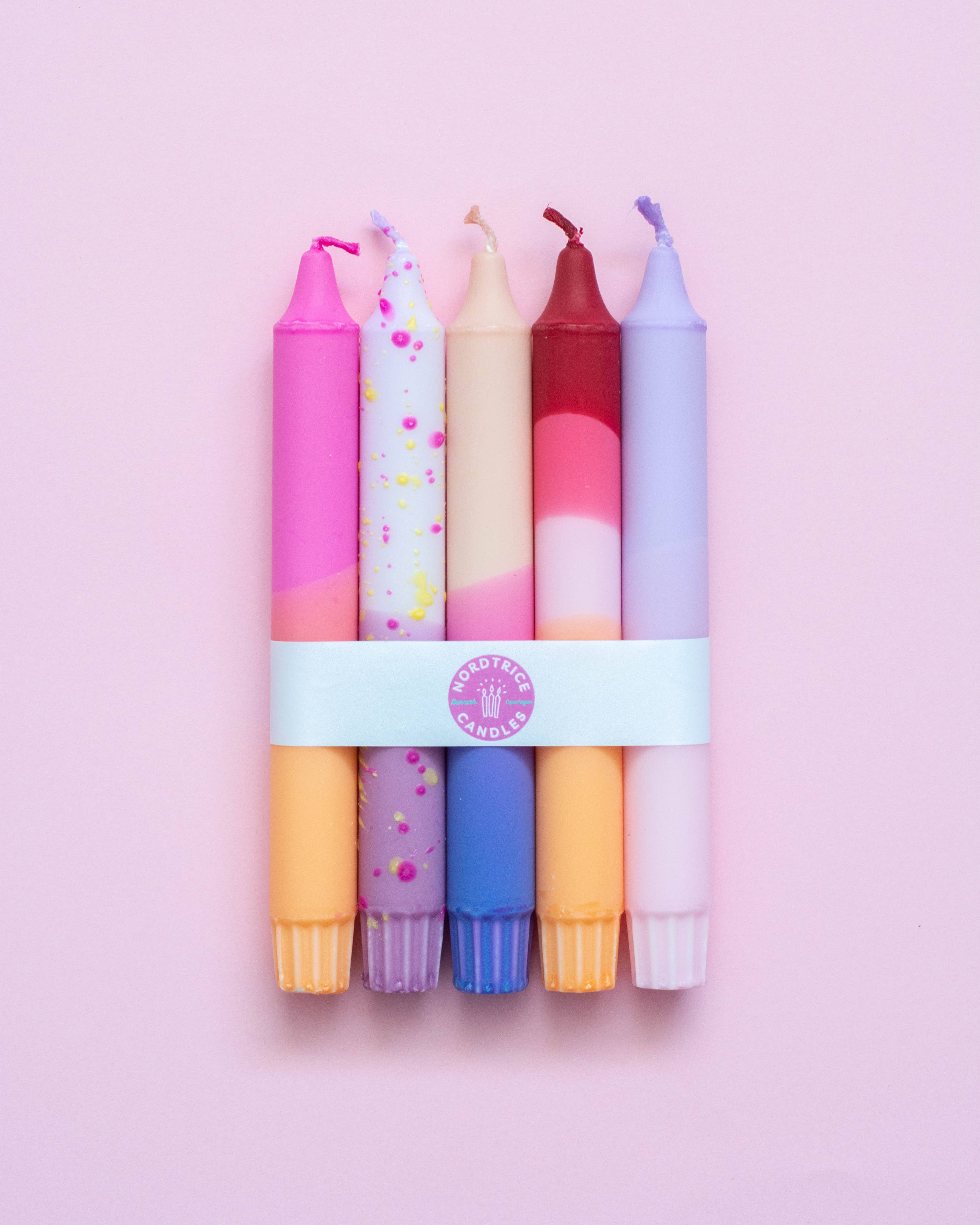 Velas Fiesta: Pack de 5