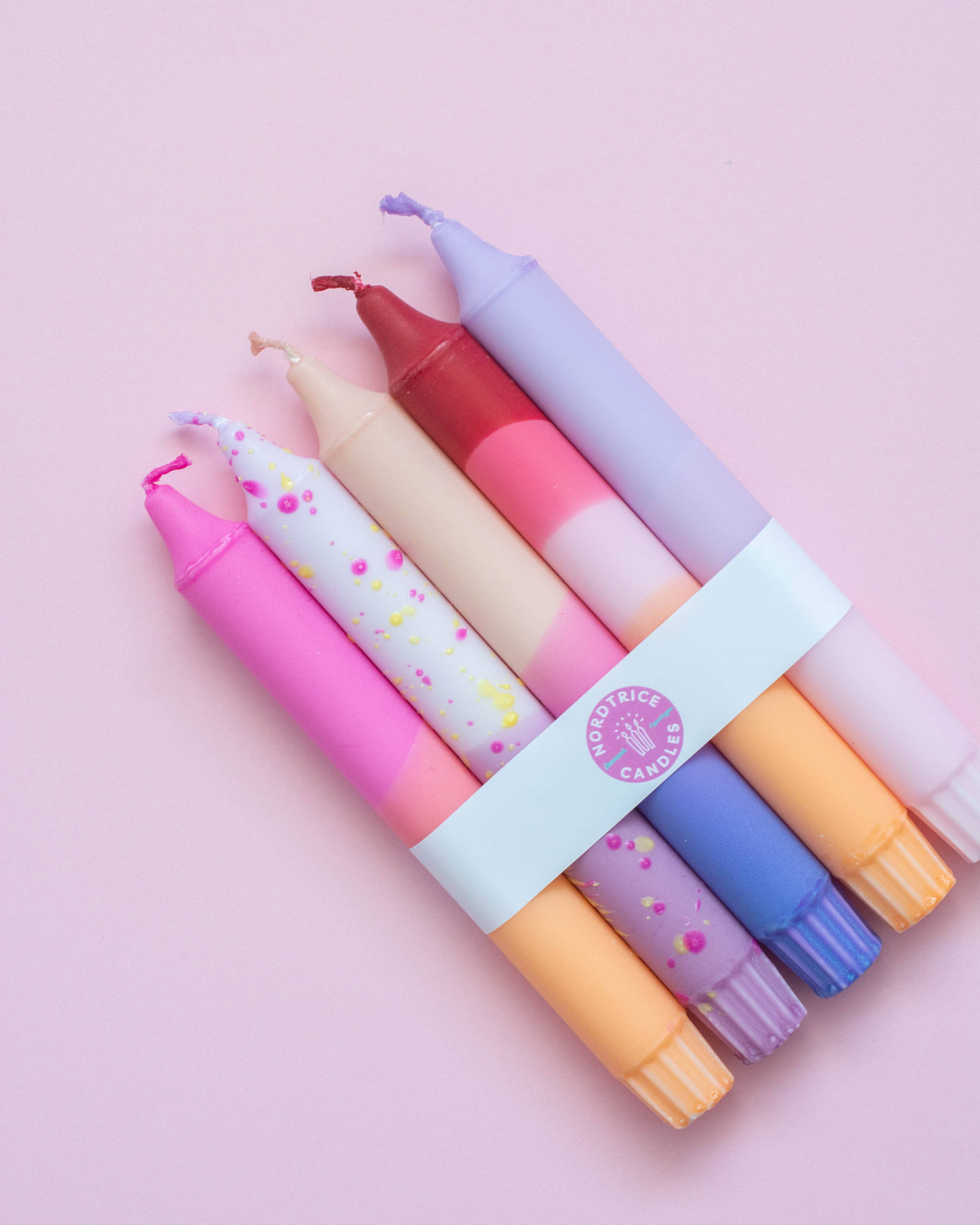 Velas Fiesta: Pack de 5